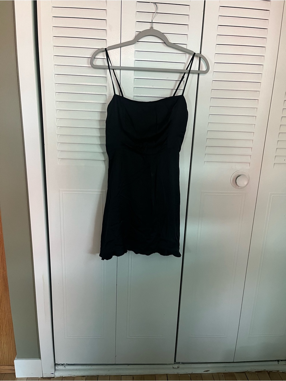Aritzia Wilfred Black Spaghetti Strap Mini Dress